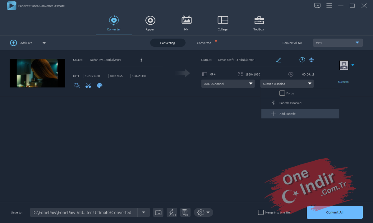 Fonepaw Video Converter Ultimate Full Indir