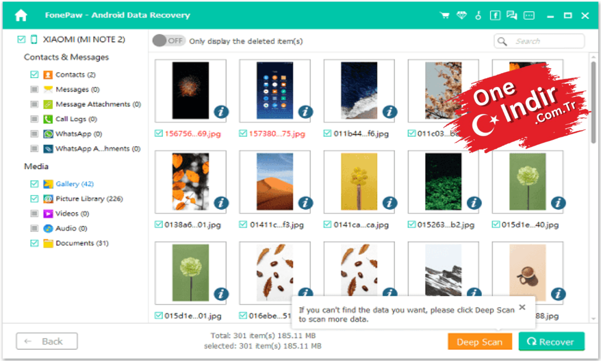 FonePaw Android Data Recovery PC Türkçe