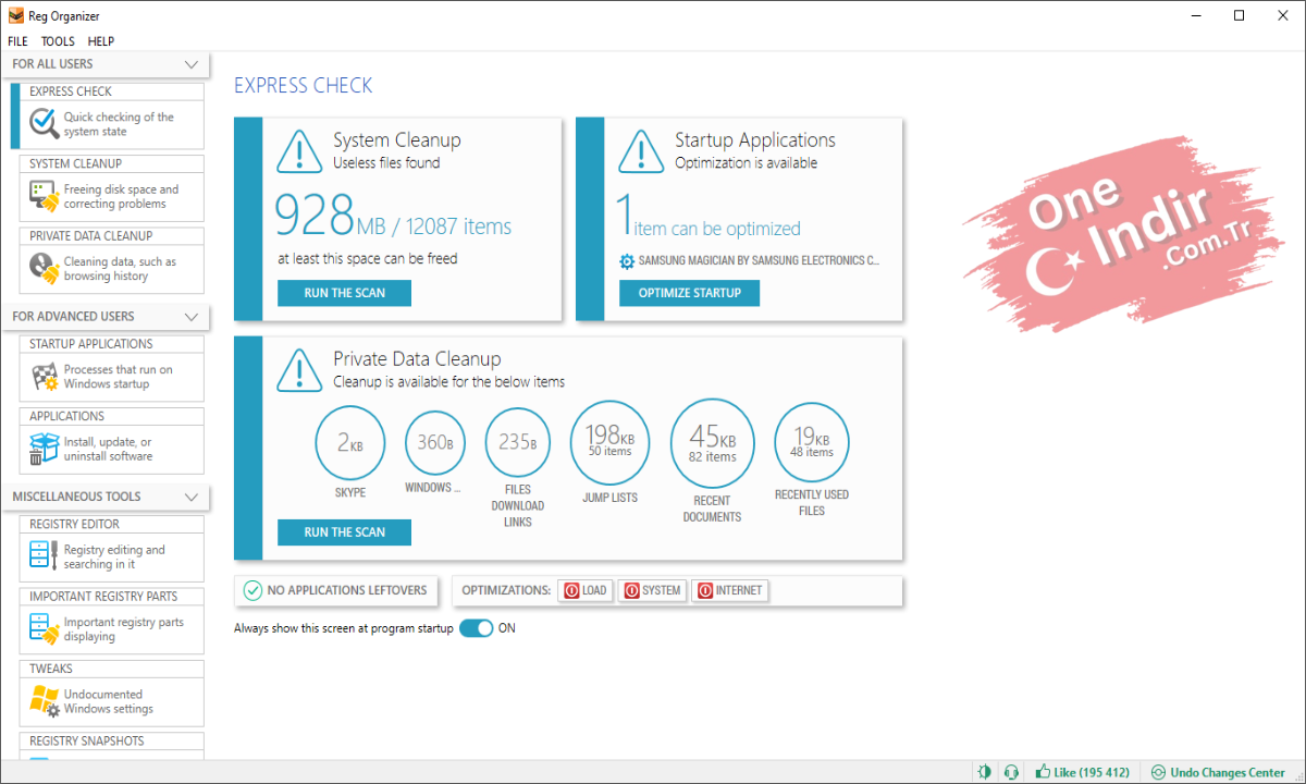 Reg Organizer Full PC Türkçe
