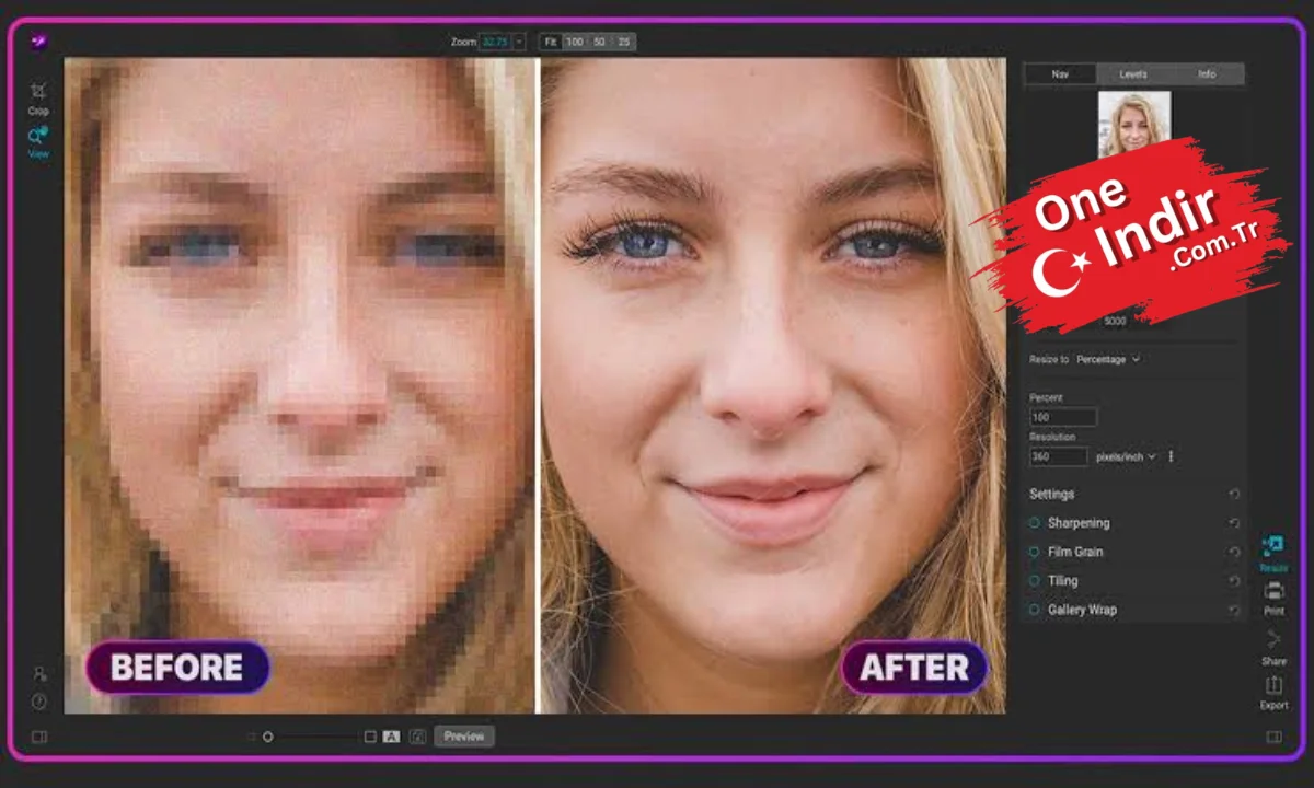 ON1 Resize AI PC Türkçe