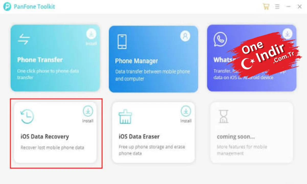 Panfone iOS Data Recovery PC Türkçe