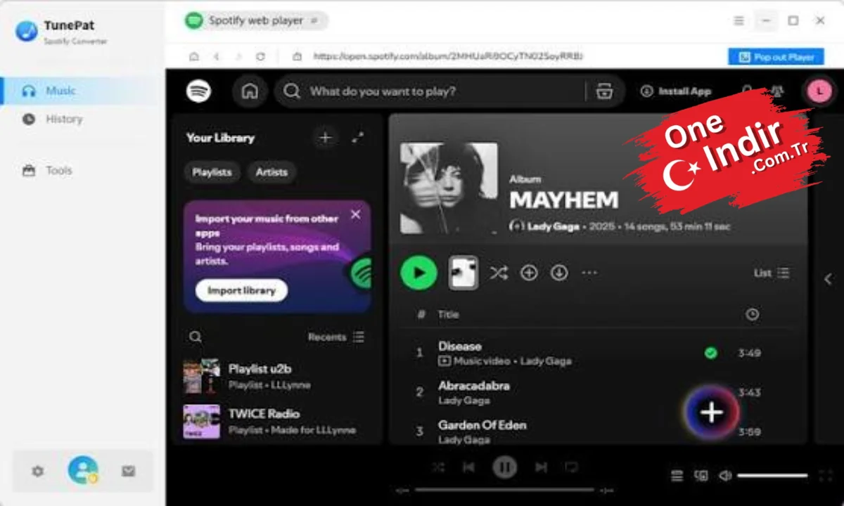 TuneKeep Spotify Music Converter PC Türkçe